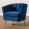 Baxton Studio Emeline Navy Blue Velvet Upholstered Brushed Gold Finished Chair 157-9788 - alternate 9